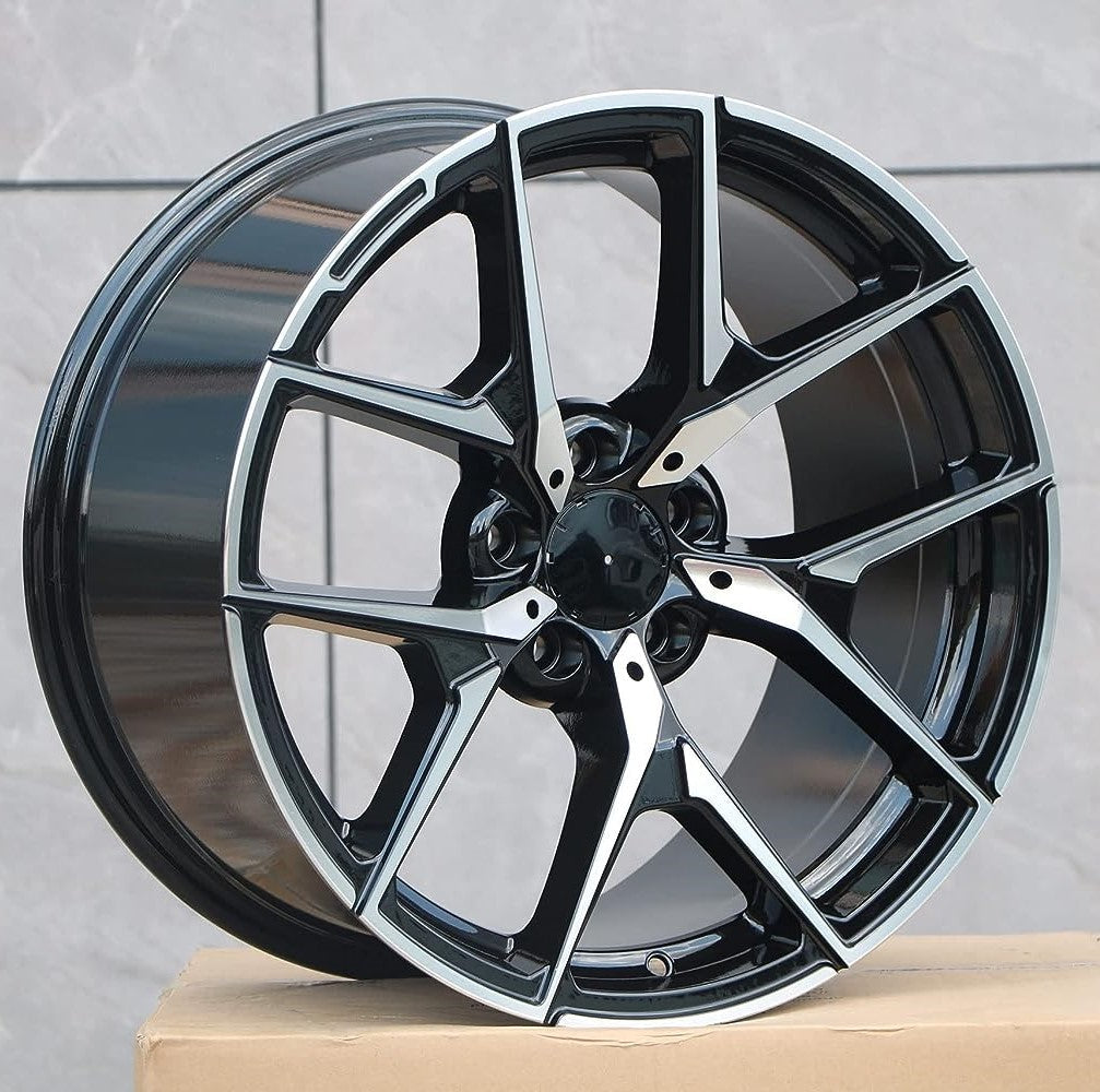 MB19 18x9.5 5x112 +35 66.6 Black Machined Face