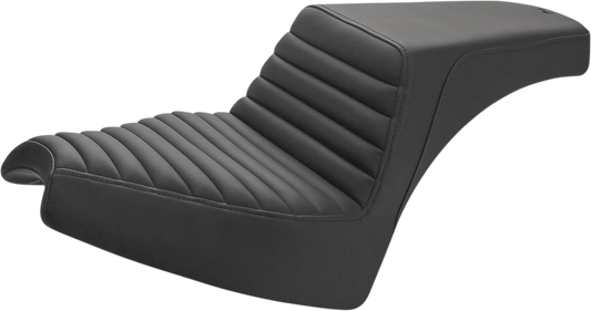 SADDLEMEN Step Up Seat - Front Tuck-n'-Roll/Rear Smooth - Black - Chief I21-04-171