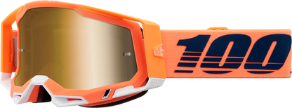 100% Racecraft 2 Goggles - Coral - True Gold Mirror 50010-00018