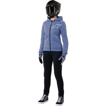 ALPINESTARS Stella Chrome v2 Sport Hoodie - Blue Violet/White - Small 4210225-7185-S