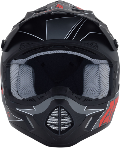 AFX FX-17 Helmet - Aced - Matte Black/Red - XL 0110-6487