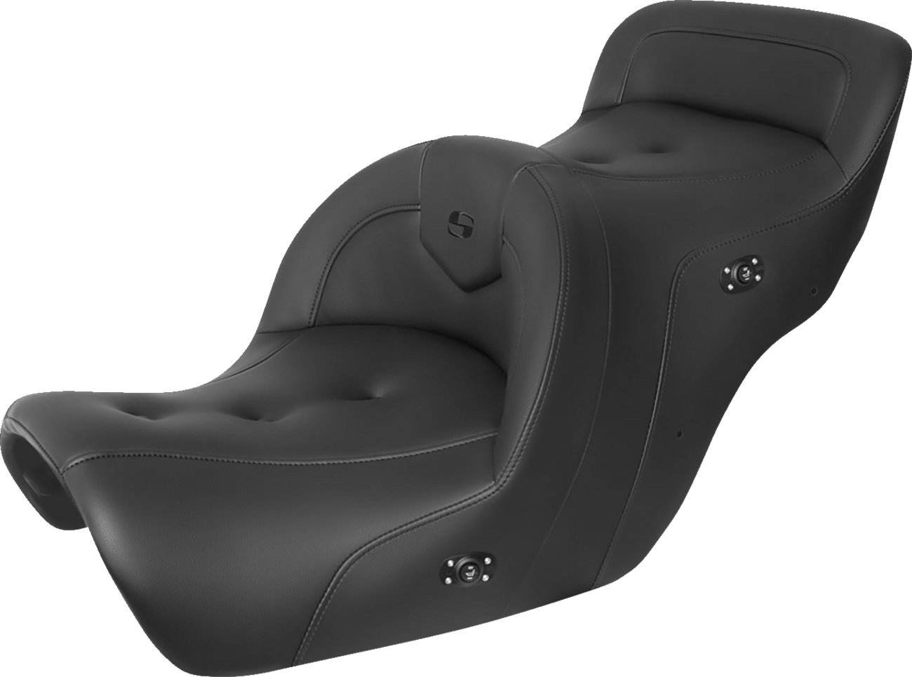 SADDLEMEN Seat - RoadSofa - without Backrest - Pillow Top - Black - Heated - GL1500 '88-'00 H88-07-181HCT