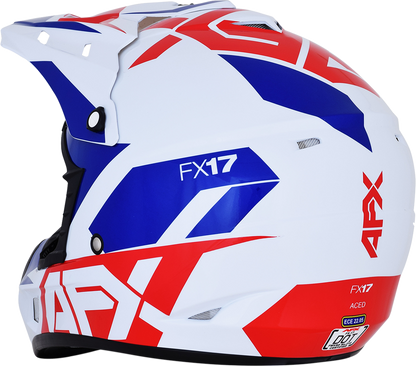 AFX FX-17 Helmet - Aced - Red/White/Blue - Small 0110-6479
