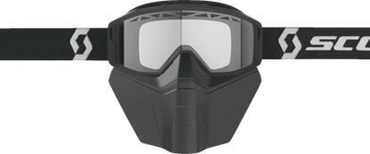 SCOTT Primal Safari Facemask Snow Goggle - Black/White - Clear 278608-1007043