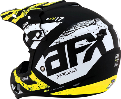 AFX FX-17Y Helmet - Attack - Matte Black/Hi-Vis Yellow - Medium 0111-1415