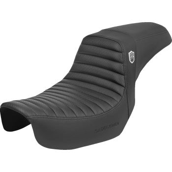 SADDLEMEN Pro Series SDC Performance Seat - w/o Backrest - Tuck-n-Roll/Carbon Fiber - Gripper - Dyna '06-'17 SC80604T