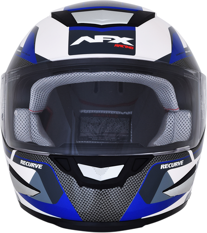 AFX FX-99 Helmet - Recurve - Pearl White/Blue - Large 0101-11123