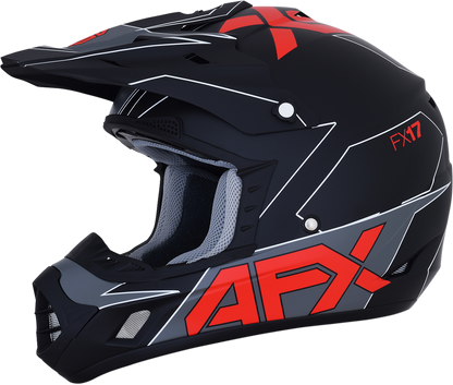AFX FX-17 Helmet - Aced - Matte Black/Red - 2XL 0110-6488