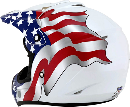 AFX FX-17 Helmet - Flag - White - XL 0110-2378