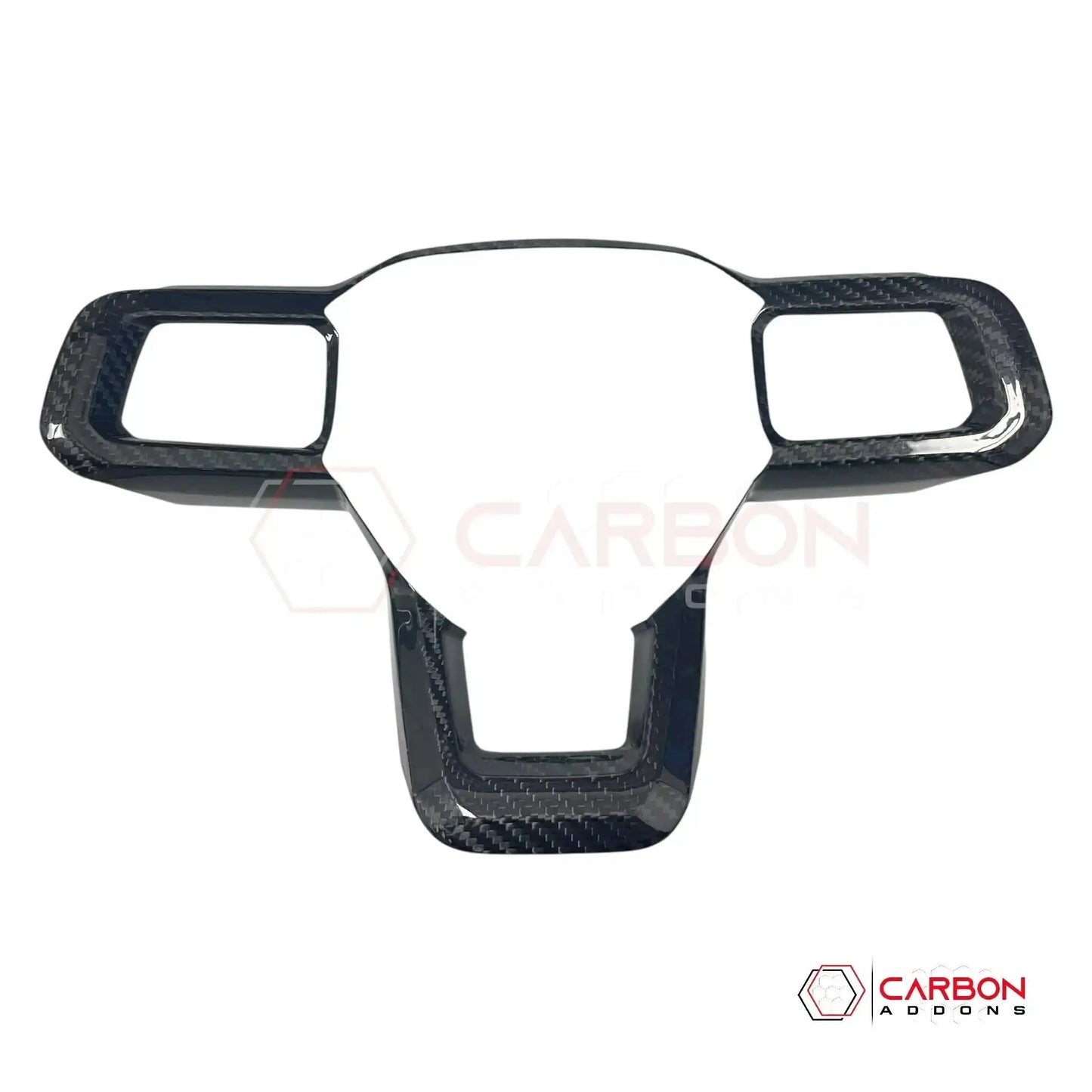 Real Carbon Fiber Steering Wheel Trim Covers for 2024+ Ford Mustang