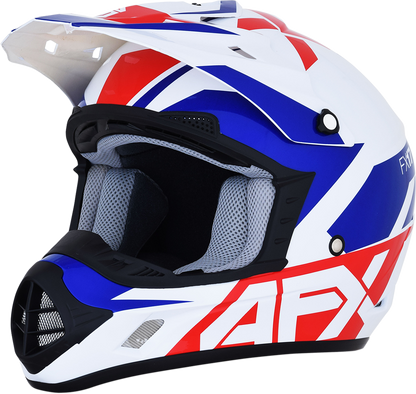 AFX FX-17 Helmet - Aced - Red/White/Blue - Small 0110-6479