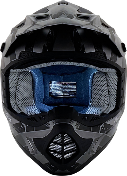 AFX FX-17 Helmet - Attack - Frost Gray/Matte Black - Medium 0110-7138