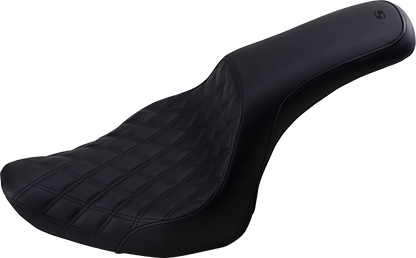 SADDLEMEN Profiler Seat - Front Lattice/Rear Smooth - Black 806-12-149