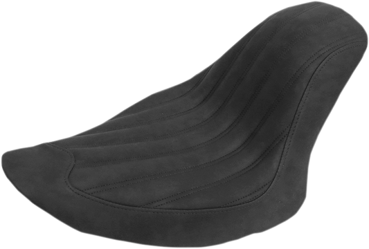 SADDLEMEN Knuckle Solo Seat - Ribbed - Black - FB 806-12-0023