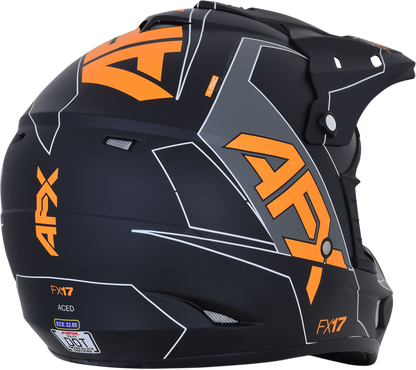 AFX FX-17 Helmet - Aced - Matte Black/Orange - Large 0110-6506