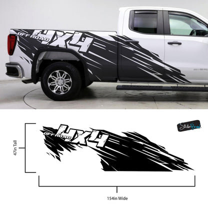 4x4 Off Road Truck Graphic Decal. Mud Splash Sticker. #6972