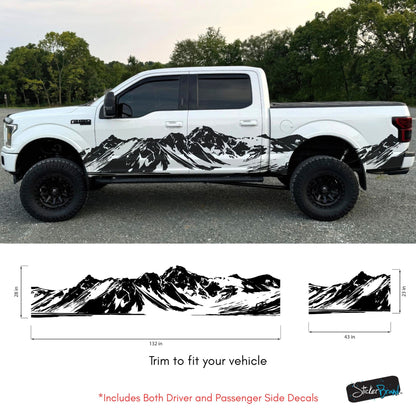 Mountain Truck Graphic Decal. Overland Vinyl Decal. #7085-Sup