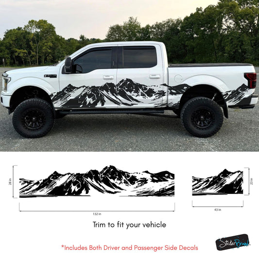 Mountain Truck Graphic Decal. Overland Vinyl Decal. #7085-Sup