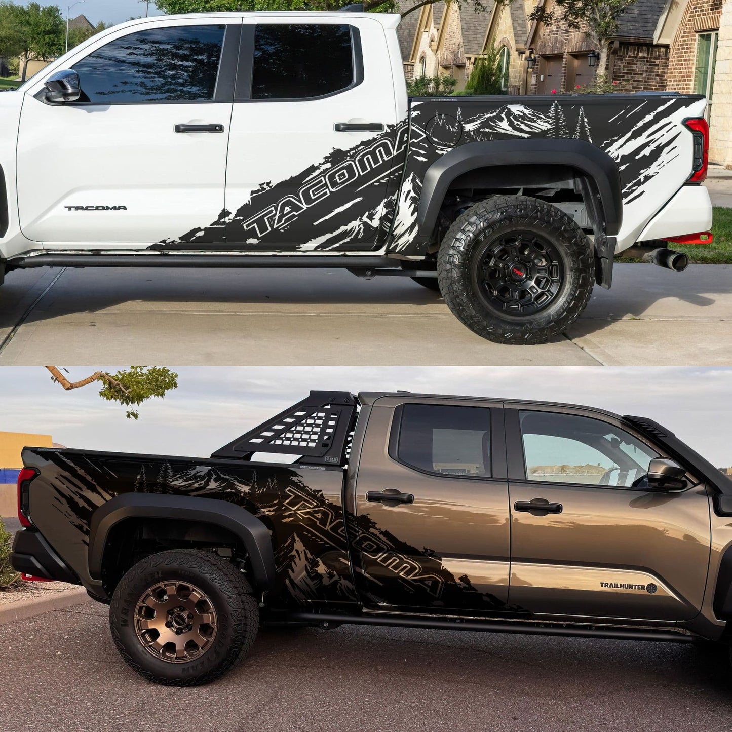 Tacoma Truck Decal Graphic Sticker. Mountain Off-Road Outlander. #7112-Sup