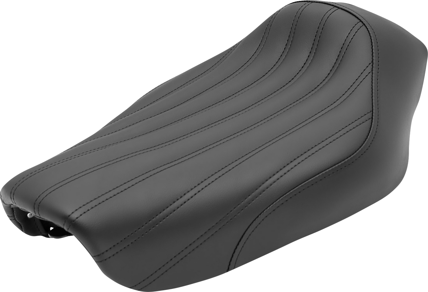 SADDLEMEN Knuckle Solo Seat - Ribbed - Black - FXD '04-'05 804-04-0023