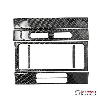 [7pcs] Real Carbon Fiber Infotainment Radio Trim Overlay | 2015-2020 F150