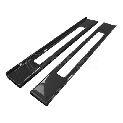 Real Carbon Fiber Door Sill Trim Covers for 2024+ Ford Mustang