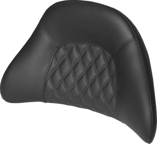 SADDLEMEN Tour-Pak Backrest Pad Cover - Lattice Stitched - Black 01-11884LS