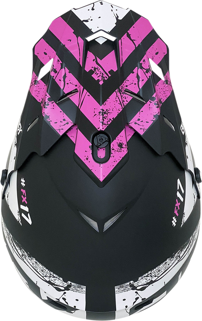AFX FX-17 Helmet - Attack - Matte Black/Fuchsia - 2XL 0110-7171