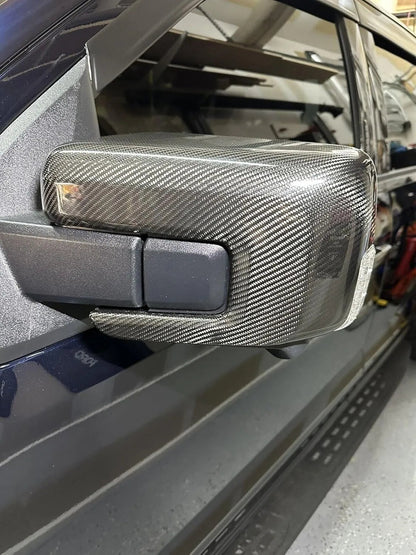 F150 2021-Up Side View Mirrors Hard Carbon Fiber Covers