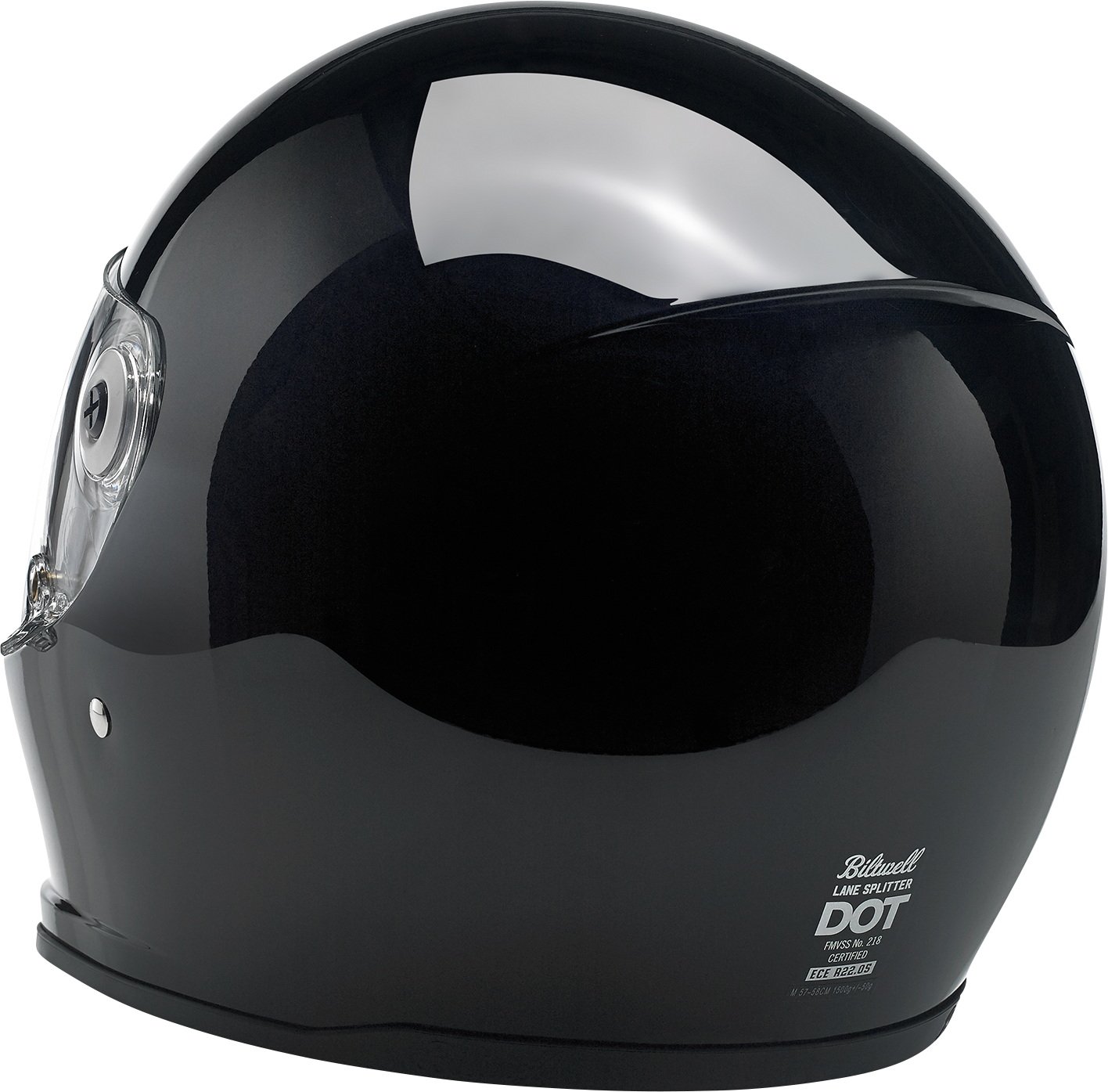 BILTWELL Lane Splitter Helmet - Gloss Black - Large 1004-101-104