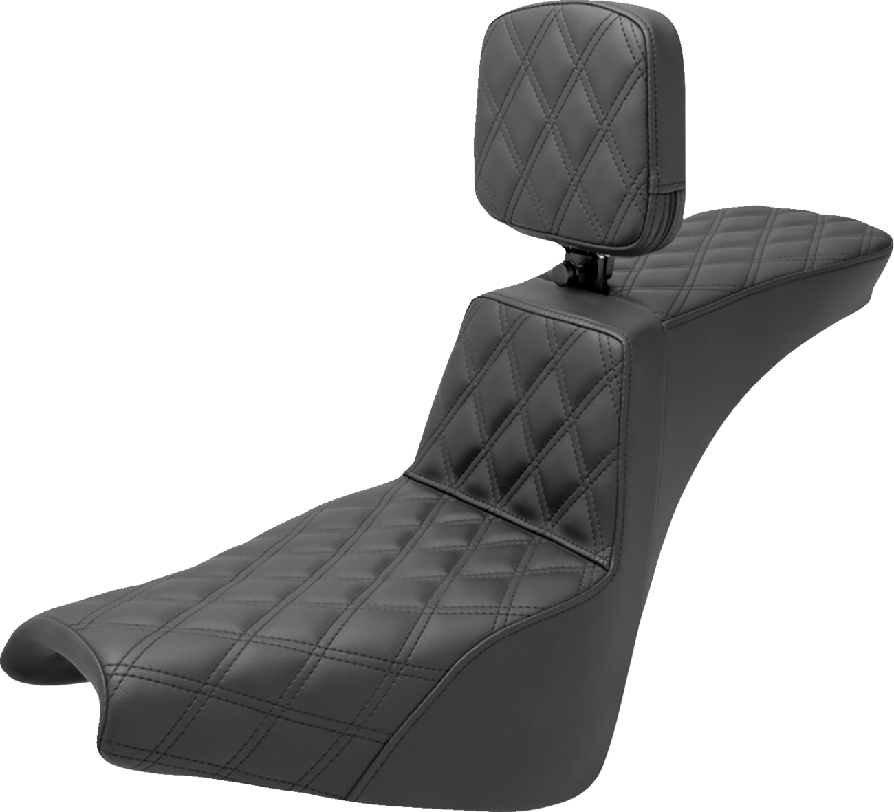 SADDLEMEN Tour Step Up Seat - Rider Backrest - Full Lattice Stitch - FXBB/FXST '18-'22 818-30-195BR