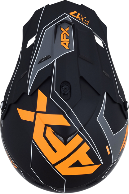 AFX FX-17 Helmet - Aced - Matte Black/Orange - Large 0110-6506
