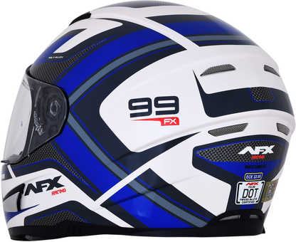 AFX FX-99 Helmet - Recurve - Pearl White/Blue - XL 0101-11124