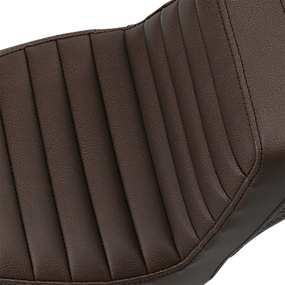 SADDLEMEN Step-Up Seat - Front Tuck-n-Roll/Rear Lattice Stitch - Brown 818-30-176BR