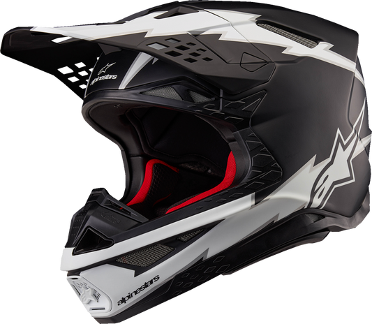 ALPINESTARS Supertech M10 Helmet - Ampress - MIPS® - Matte Black/White - 2XL 8300823-1121-2X