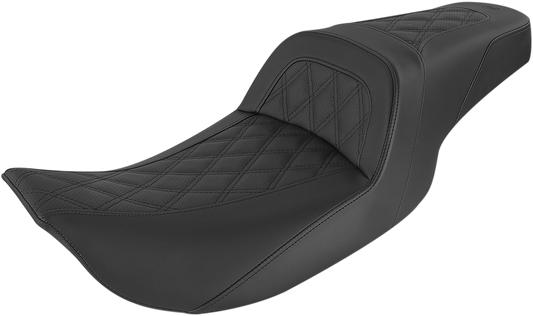 SADDLEMEN Slim Seat - Black - Lattice Stitch - '99-'07 FL 897-06-162