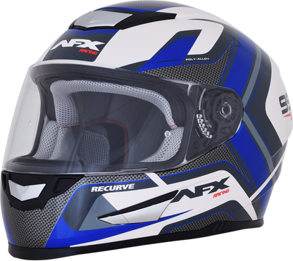 AFX FX-99 Helmet - Recurve - Pearl White/Blue - Medium 0101-11122