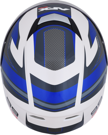 AFX FX-99 Helmet - Recurve - Pearl White/Blue - XL 0101-11124