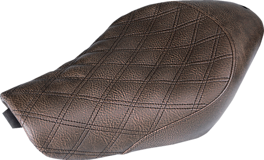 SADDLEMEN Renegade Solo Seat - Lattice Stitched - Brown - XL 807-03-002BLS
