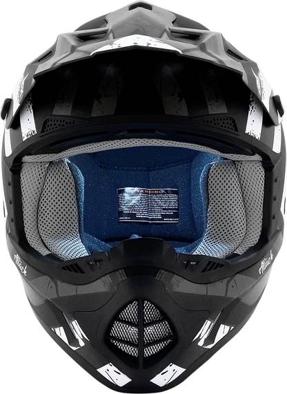 AFX FX-17Y Helmet - Attack - Matte Black/Silver - Small 0111-1399