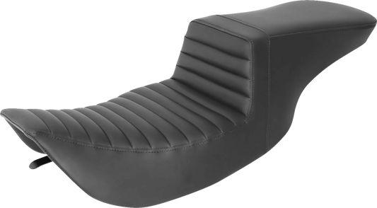 SADDLEMEN Step-Up Seat - Front Tuck-n-Roll - Black - FLH 897-06-191