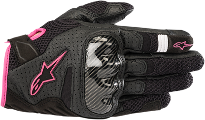 ALPINESTARS Women Stella SMX-1 Air V2 Gloves - Black/Fuchsia - Small 3590518-1039-S
