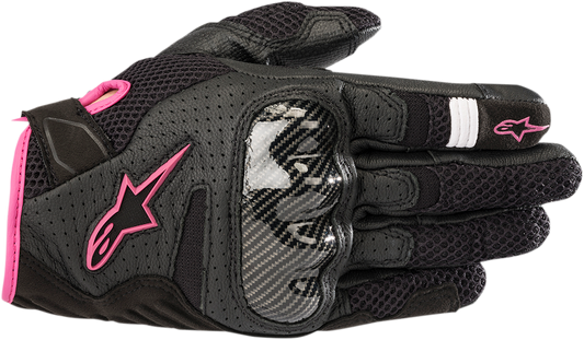 ALPINESTARS Women Stella SMX-1 Air V2 Gloves - Black/Fuchsia - Medium 3590518-1039-M