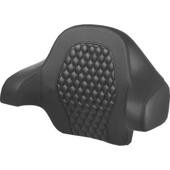 SADDLEMEN Tour Pack Backrest Pad - Honeycomb - Black Stitching - FL '14-'24 814-07-15100
