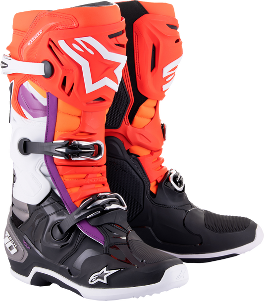 ALPINESTARS Tech 10 Boots - Black/Red/Orange/White - US 7 2010020-1332-7