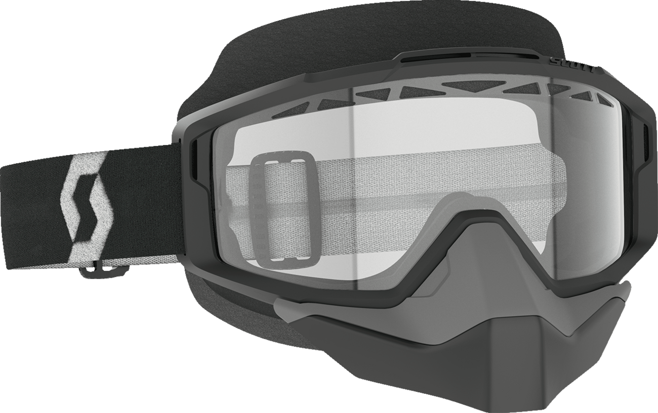 SCOTT Split OTG Snow Goggle - Black/White - Clear 285543-1007043