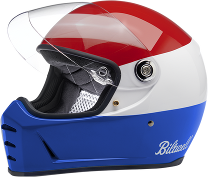 BILTWELL Lane Splitter Helmet - Gloss Podium Red/White/Blue - Small 1004-549-102