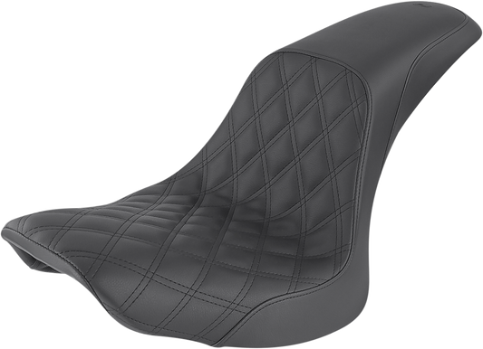 SADDLEMEN Profiler Seat - Front Lattice/Rear Smooth - Black - FLSTC '06-'17 806-23-149