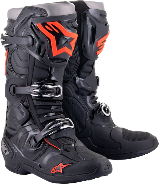 ALPINESTARS Tech 10 Boots - Black/Red Fluorescent - US 9 2010020-1030-9
