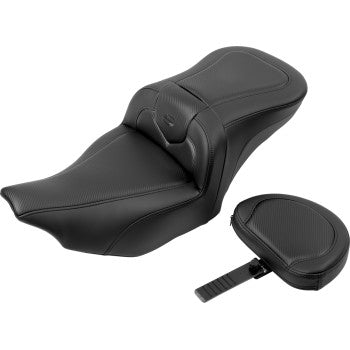 SADDLEMEN RoadSofa™ Seat - Carbon Fiber - with Backrest - FLTR/FLHX '23-'24 823-07-185B0